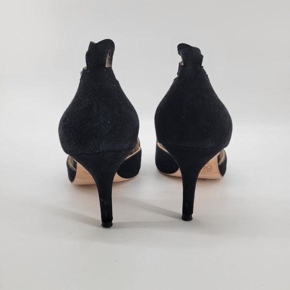 Boden black suede laser cut heels size 38 - Picture 3 of 5